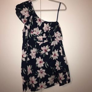The Impeaccable Pig Floral One Shoulder Dress